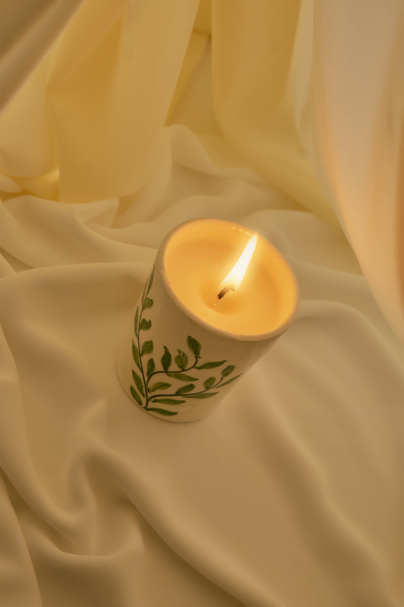 Bougie artisanale en céramique – senteur Verveine