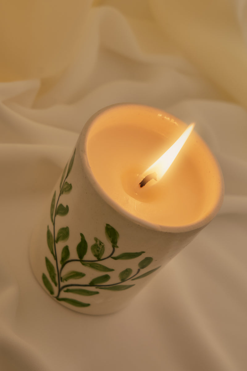 Bougie artisanale en céramique – senteur Verveine