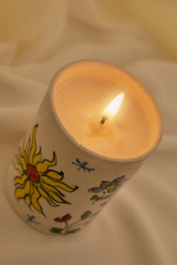 Bougie artisanale en céramique – senteur Violette