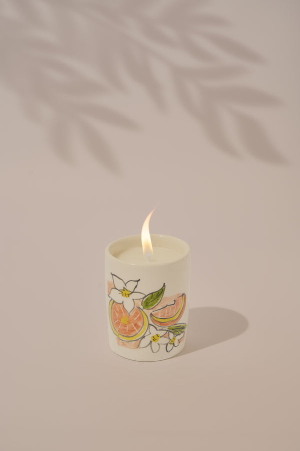 Bougie artisanale en céramique – senteur Fleur d'oranger