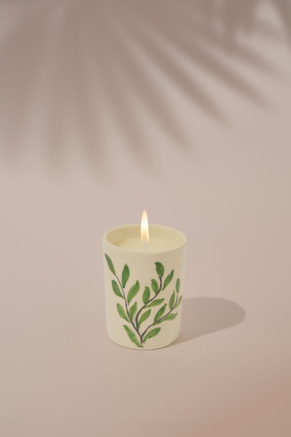 Bougie artisanale en céramique – senteur Verveine