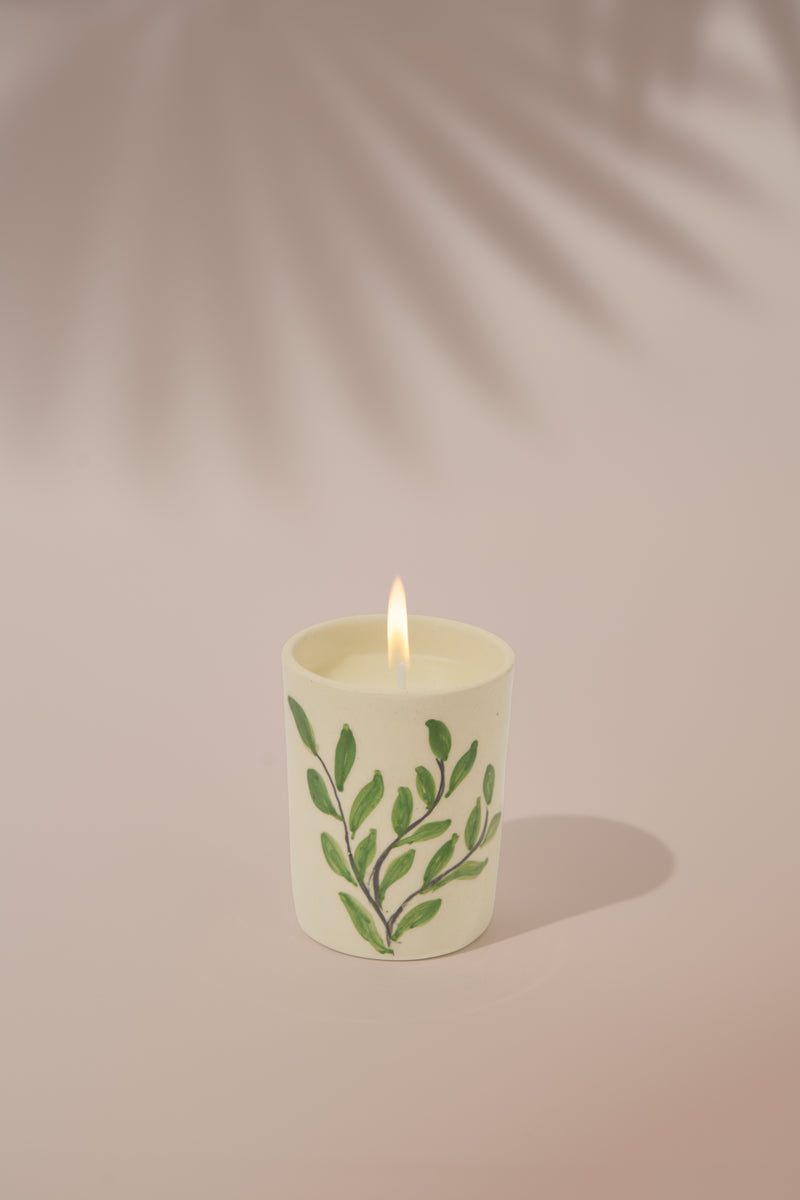 Bougie artisanale en céramique – senteur Verveine