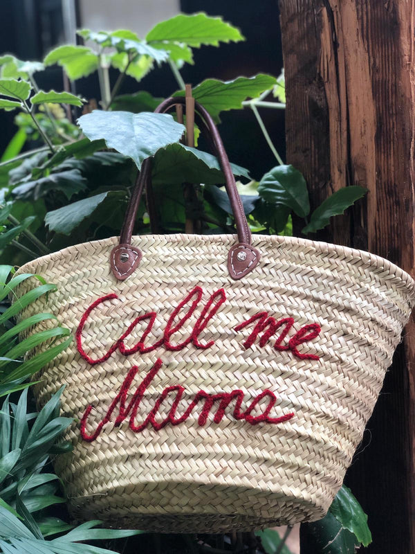 Cabas en Osier "Call me Mama"