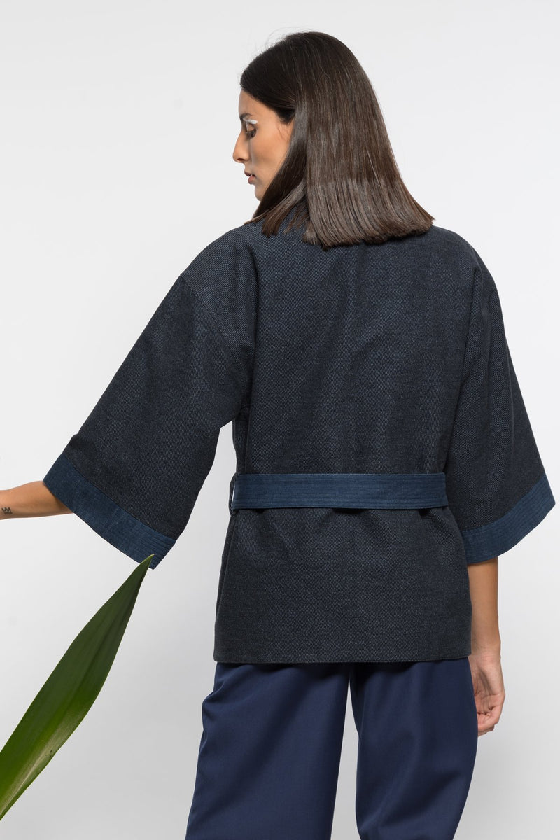 Veste kimono en denim