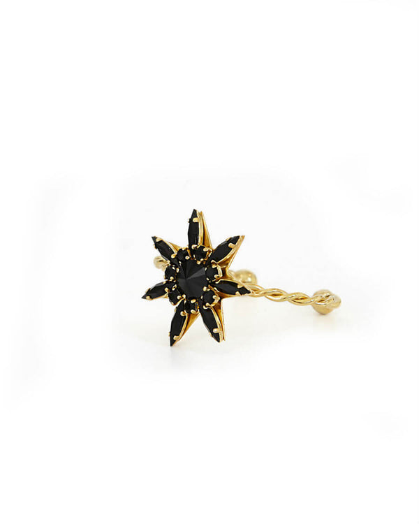 Bracelet étoile orné de Swarovski noir