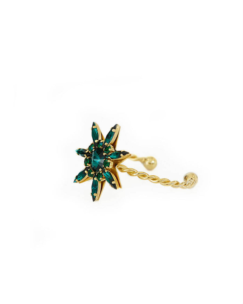 Bracelet étoile orné de Swarovski vert