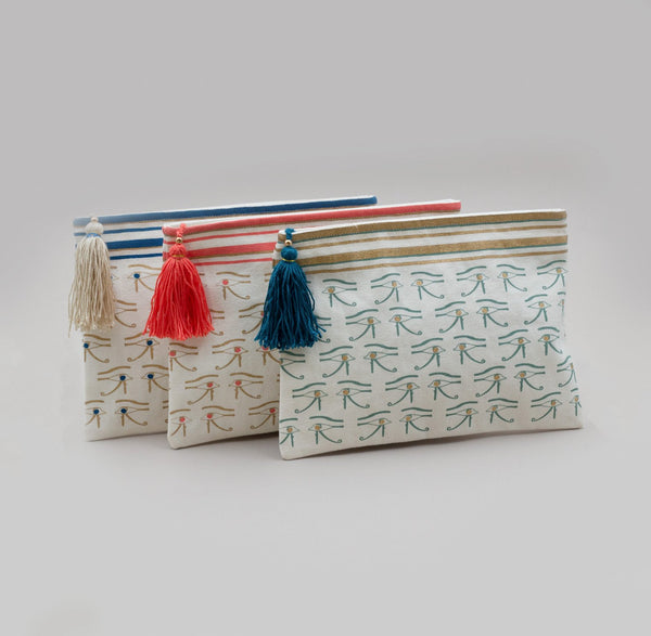 Pochette au motif petit oeil pharaonique