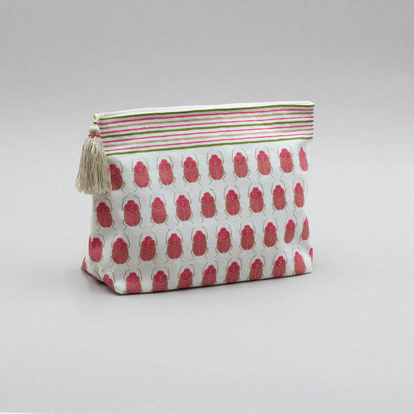 Scarabeus patterned toiletry bag